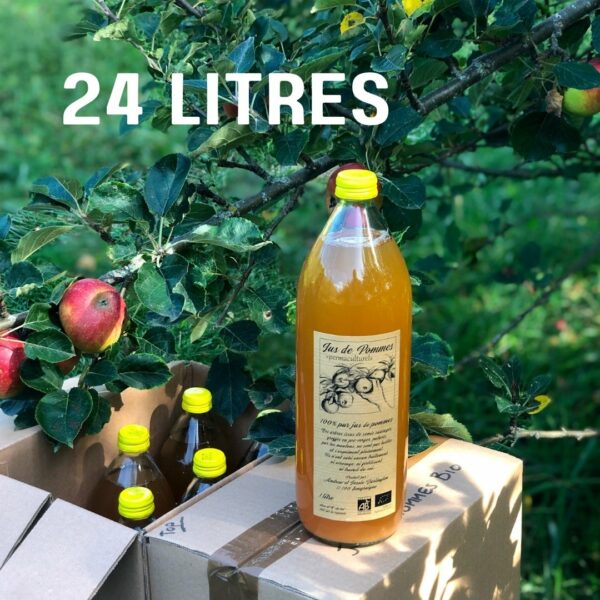 Jus de Pomme Permaculturel Bio 24L - 4 boites de 6 bouteilles d'1L